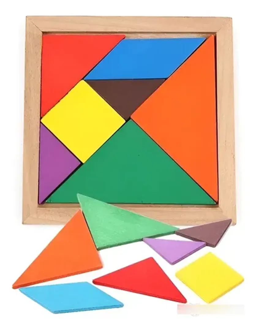 TANGRAM EN MADERA FINO GRUESO 20X20 CM