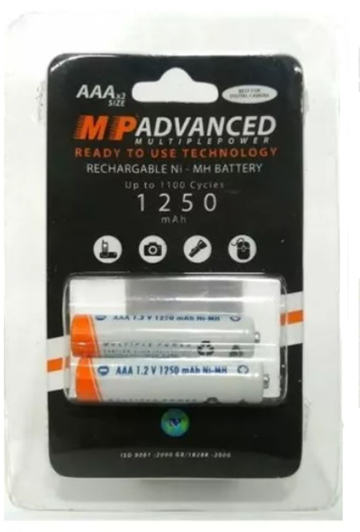Pilas AAA Recargables MP 1250mAh