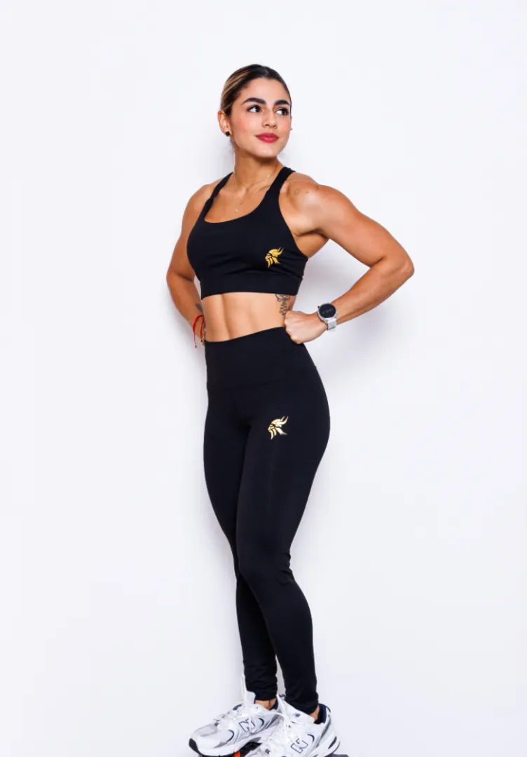 Leggings tiro alto tela Lycra
