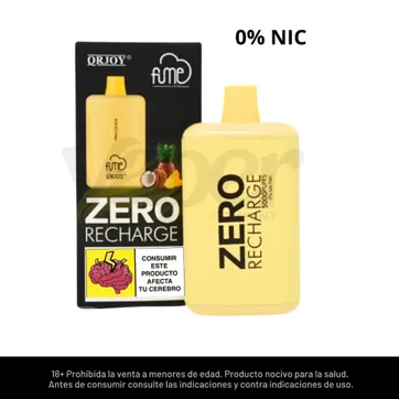 Imagen del producto Fume Recharge Piña Colada 0% Nic 5000 Puffs Recargable
