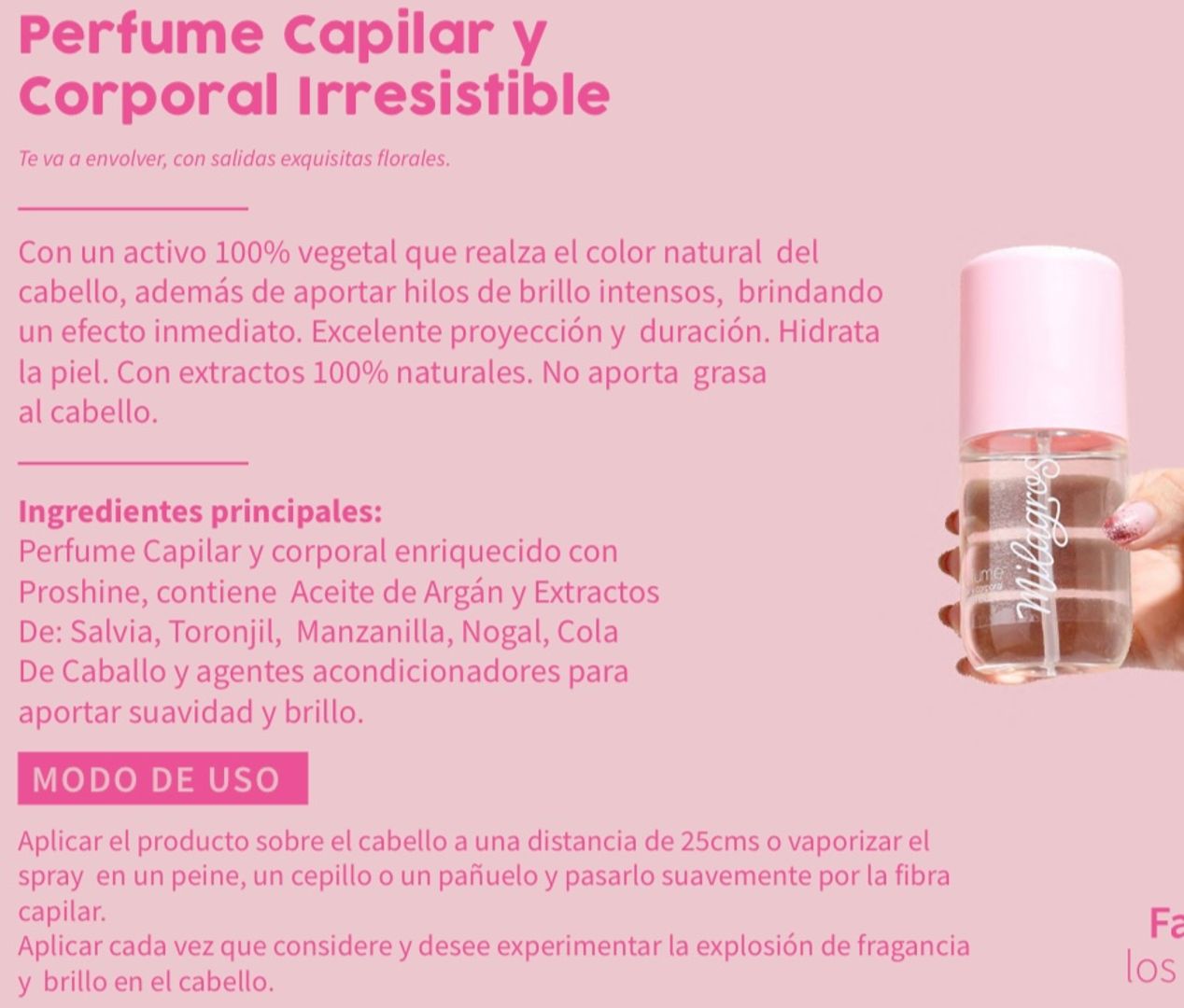 PERFUME CAPILAR IRRESISTIBLE