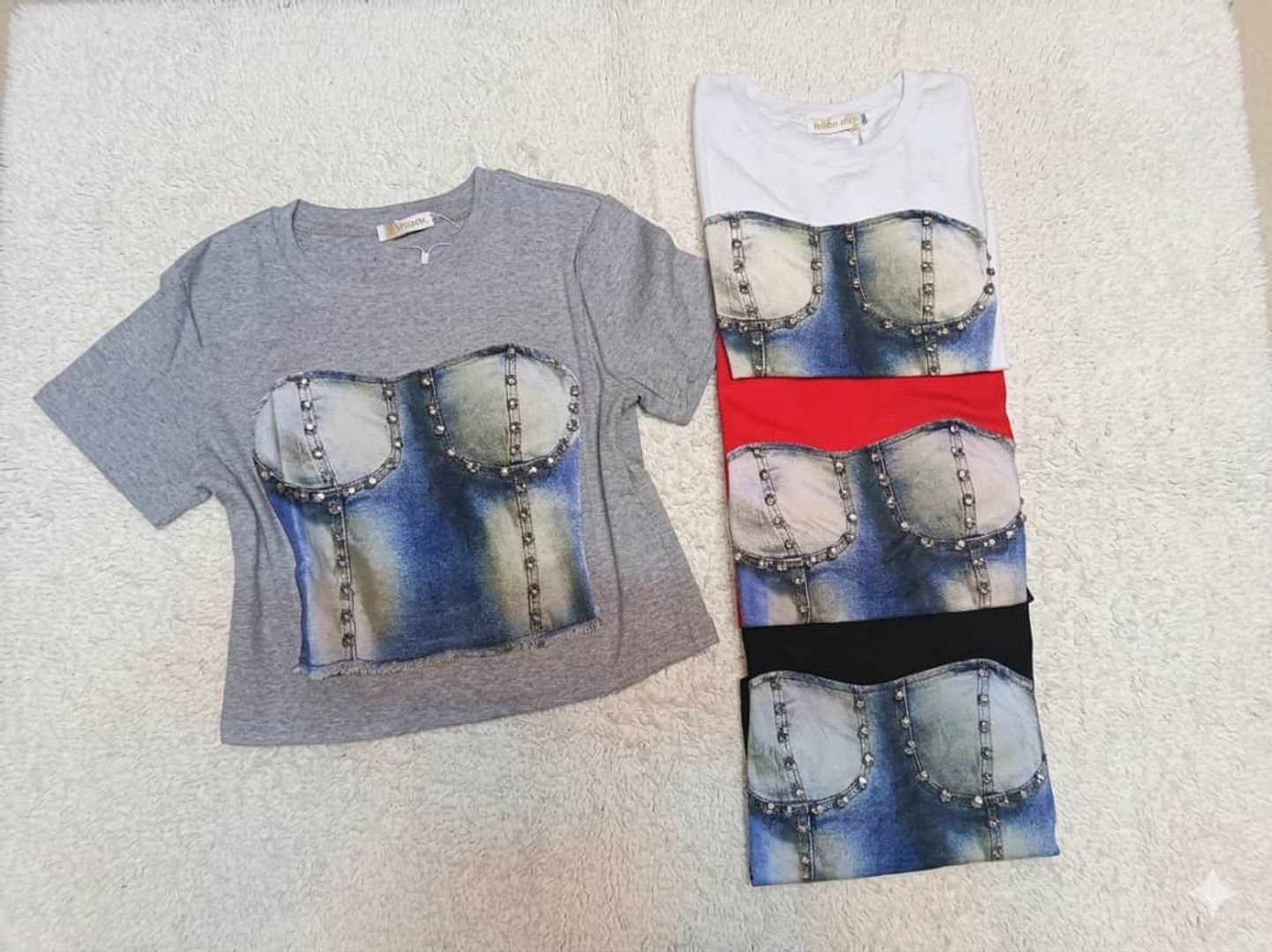 Blusa de dama modelo jeans 