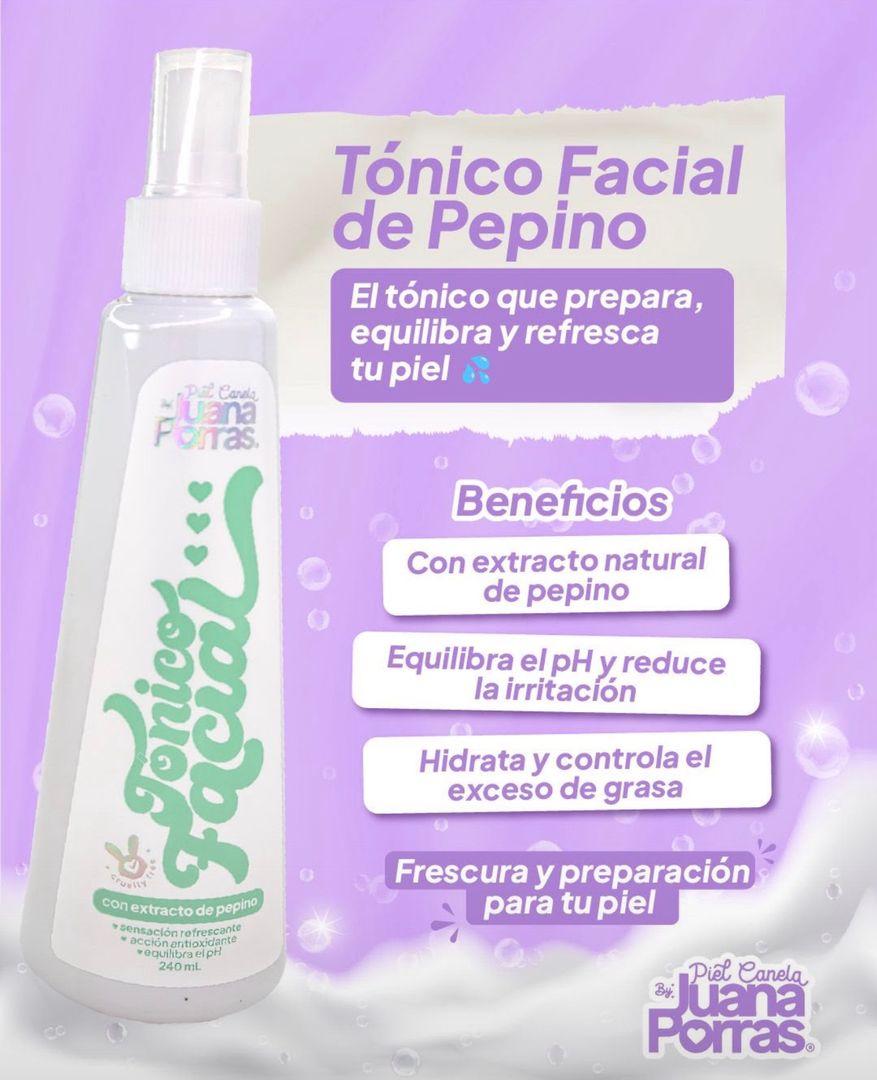 Tónico facial de pepino 