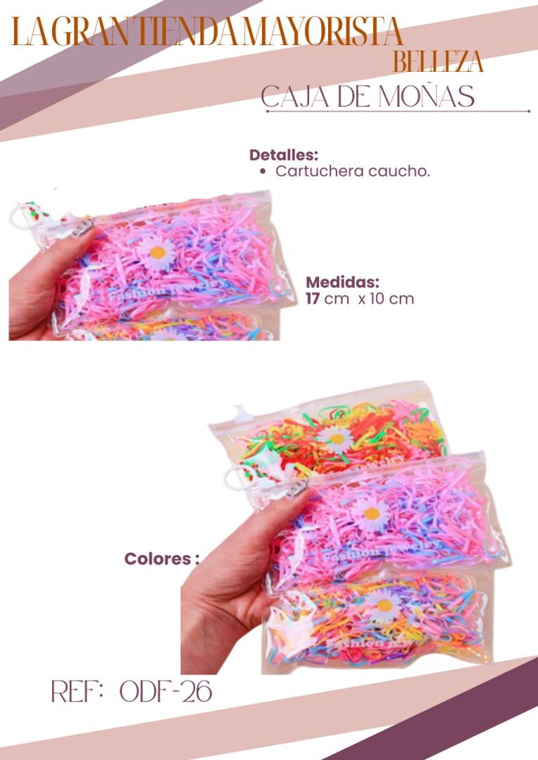 Cartuchera de Cauchos Surtidas ODF-26 X docena 