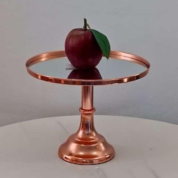 Imagen del producto Base para pasteles rose gold en metal con espejo