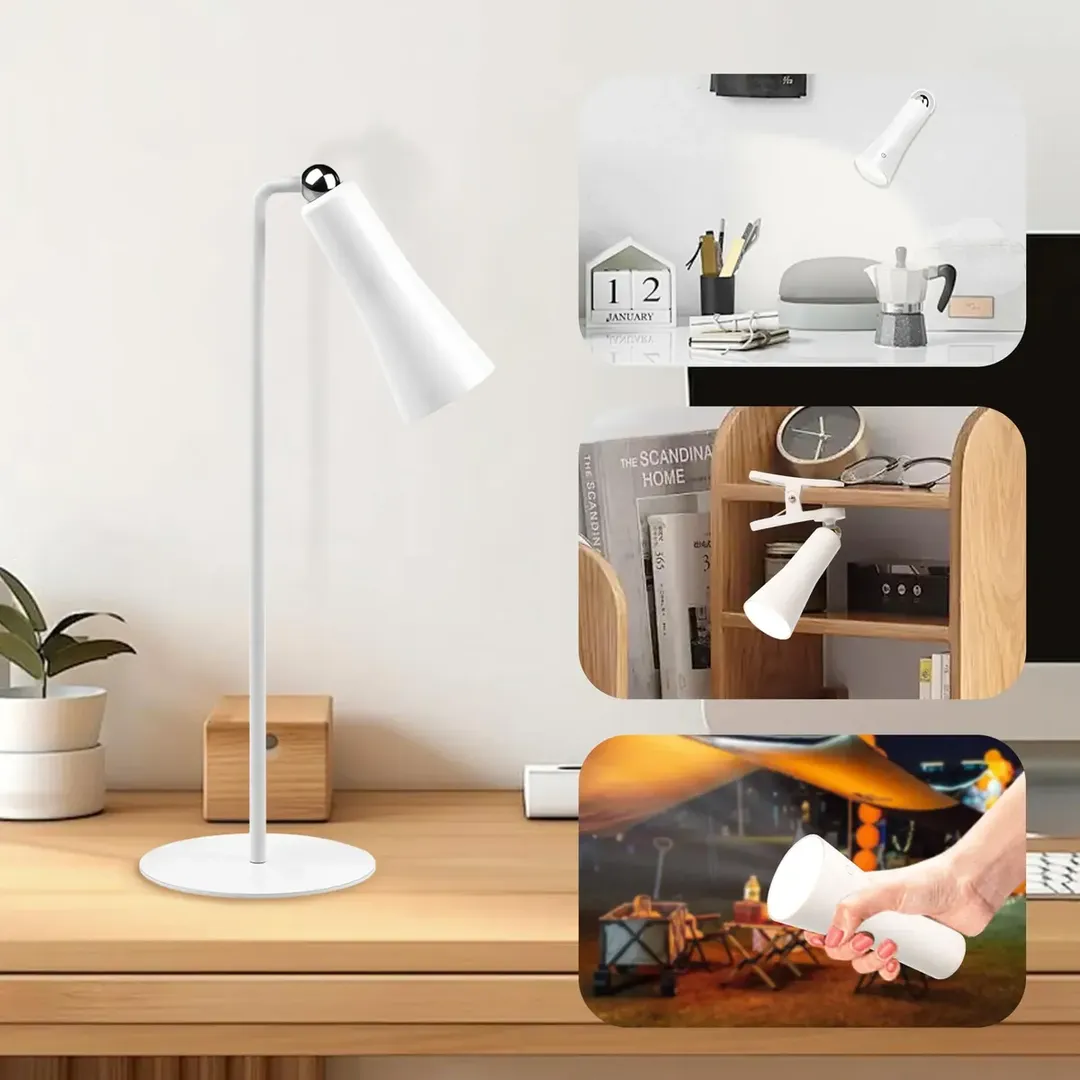 LAMPARA LUZ LED DE ESCRITORIO INALAMBRICA CUELLO FLEXIBLE