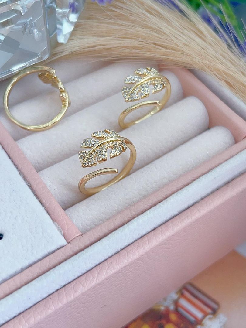 Anillos ajustables en rodio
