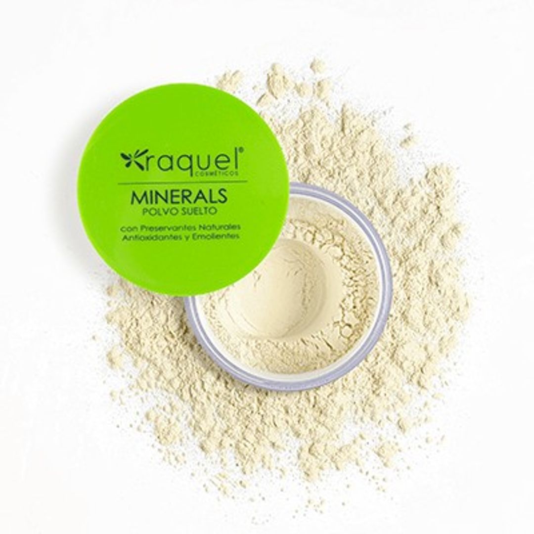 Polvo suelto Raquel traslúcido mate minerals con avena y trigo