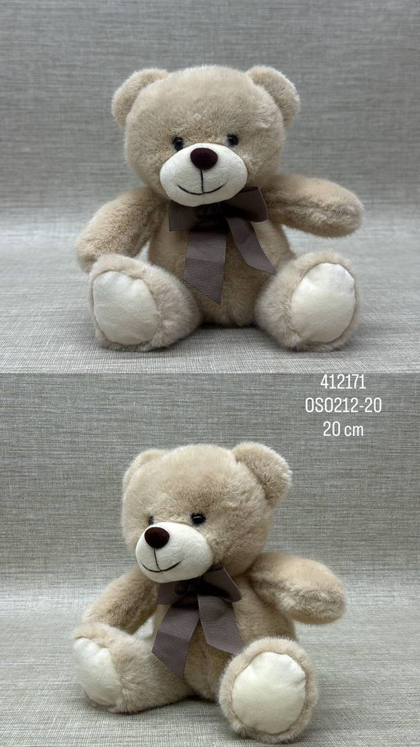 OSO BEIGE CON MOÑO DE 20CM 