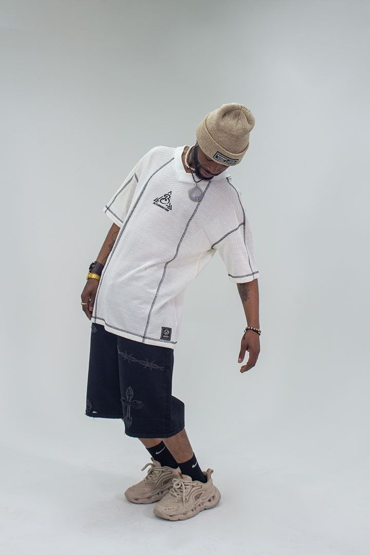 camiseta malla oversize 