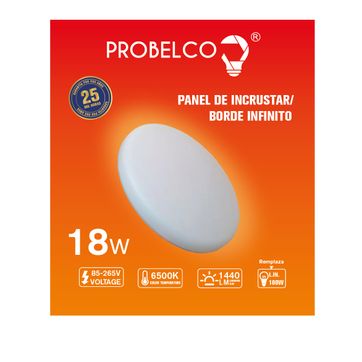 Imagen del producto PANEL DE INCRUSTAR 18W BORDE INFINITO REDONDO