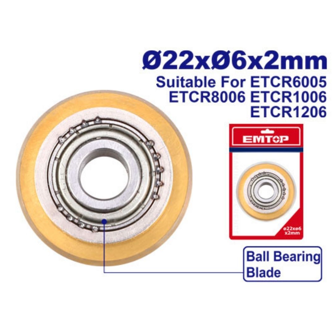 EMTOP RODAJA CORTA BALDOSA 22x6x2MM COMPATIBLE CORTABALDOSA 1000MM Y 1200MM