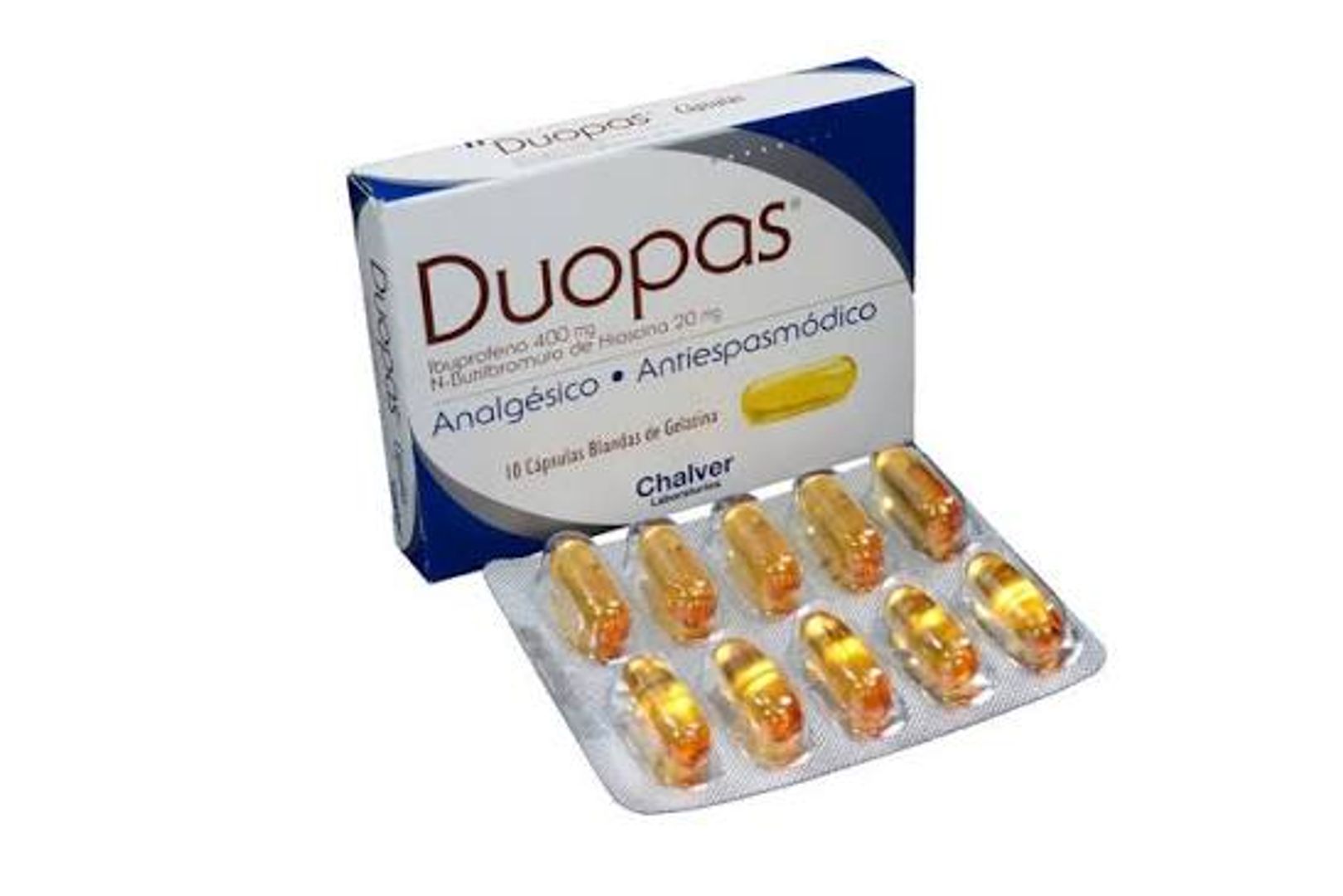 DUOPAS (IBUPROFENO + HIOSCINA) DIS X 10 CAPS