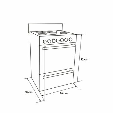 EST ABBA 6 PUESTOS FULL VIDRIO GRIL HIERRO FUNDIDO TRIPLE LLAMA	 - imagen 7
