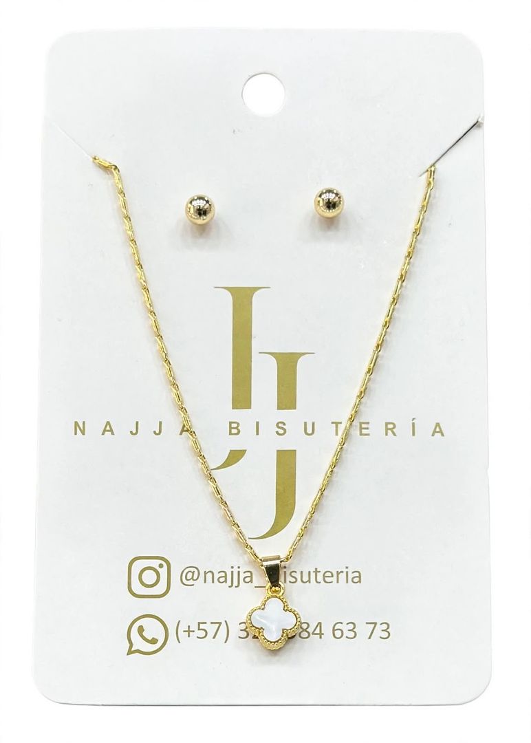 Collar Rodinado Trébol  