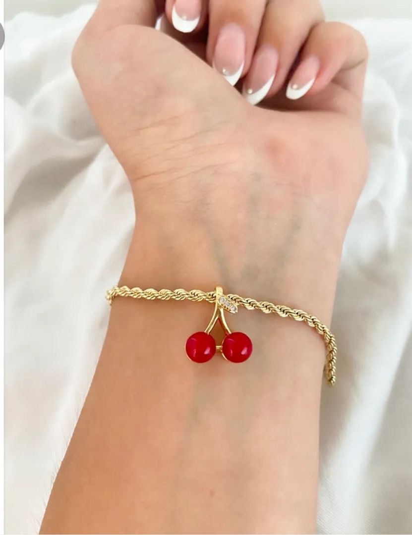 PULSERA LAZO CEREZA 