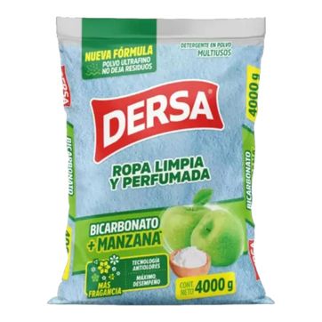 Imagen del producto A. DETERGENTE EN POLVO DERSA BICARBONATO Y MANZANA X 4 KILOS