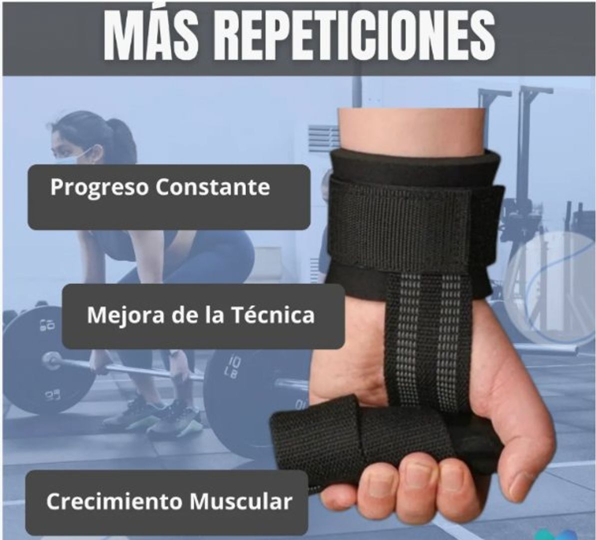 GUANTES CORREA STRAPS PARA GYM