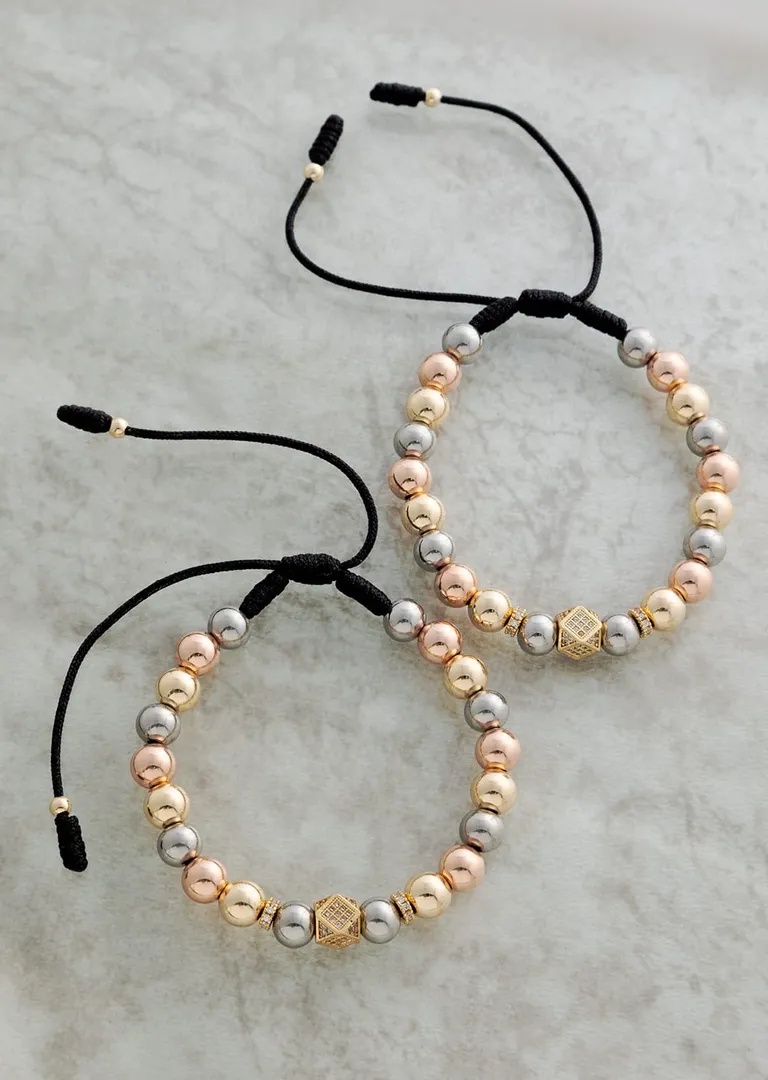 Par manillas dimax 3oros con rombo balín 8mm