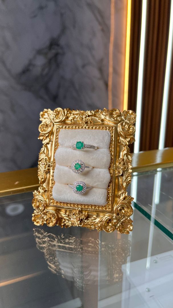 Anillos de plata con esmeraldas certificadas ✨