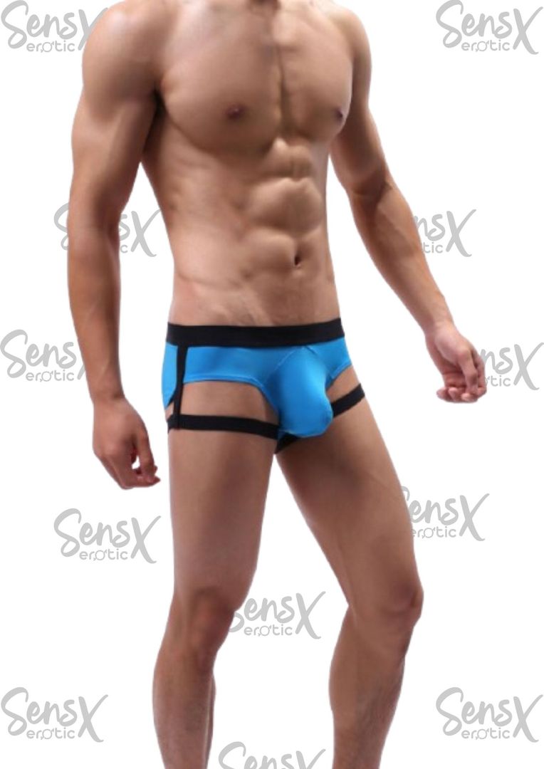 Ropa Interior De Triángulo Sólido Para Hombres Con Diseño De Calado Sexy