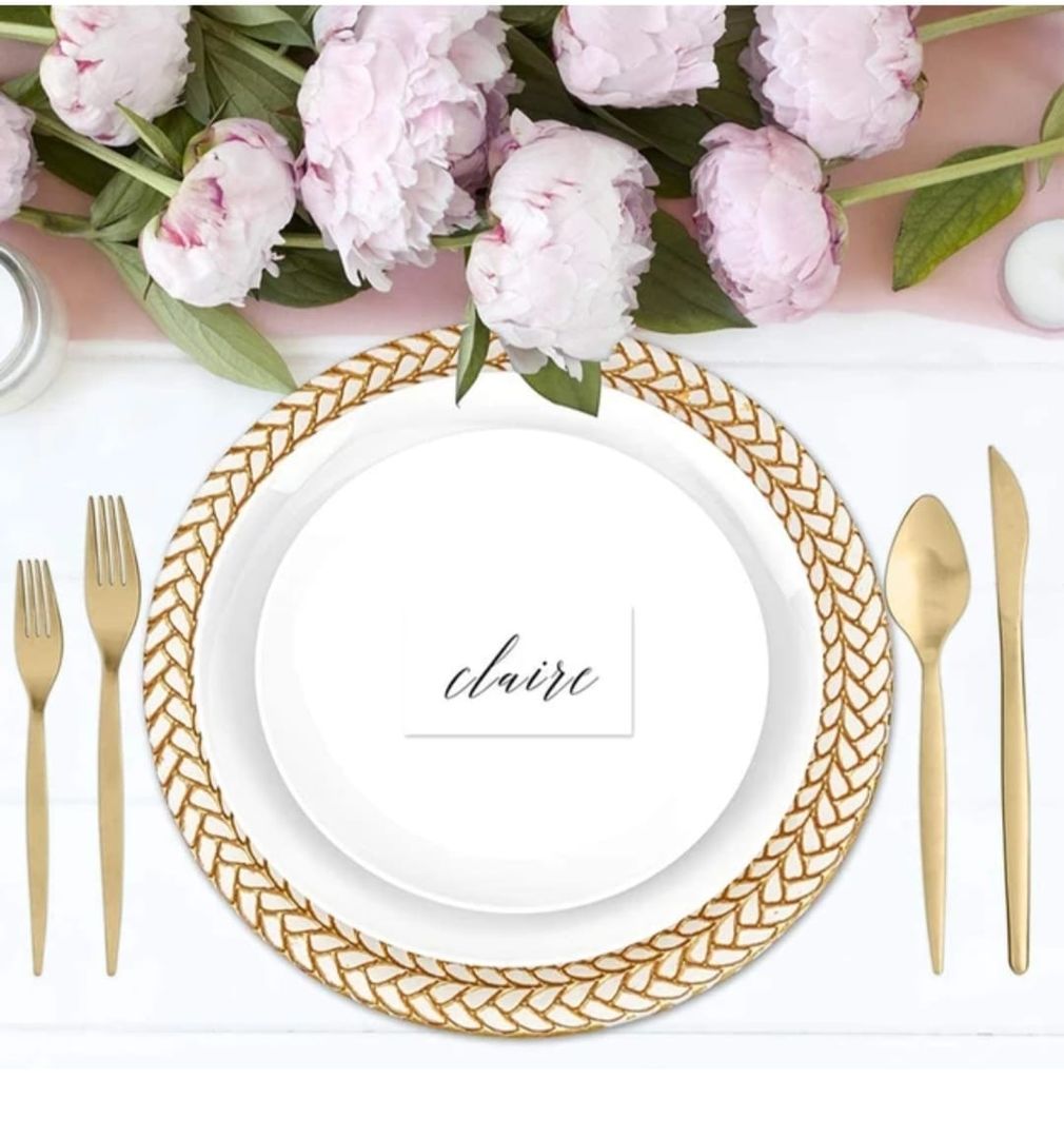 PLATO BASE BORDE DORADO 