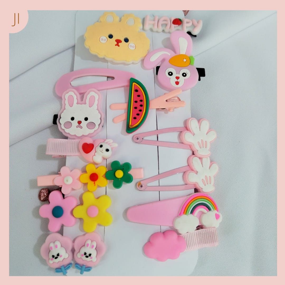 Conjunto Pinzas Niña Rosa