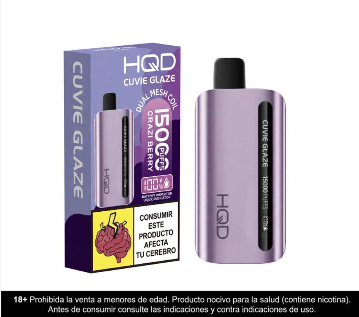 HQD Glaze Crazi Berry 15.000 Puffs