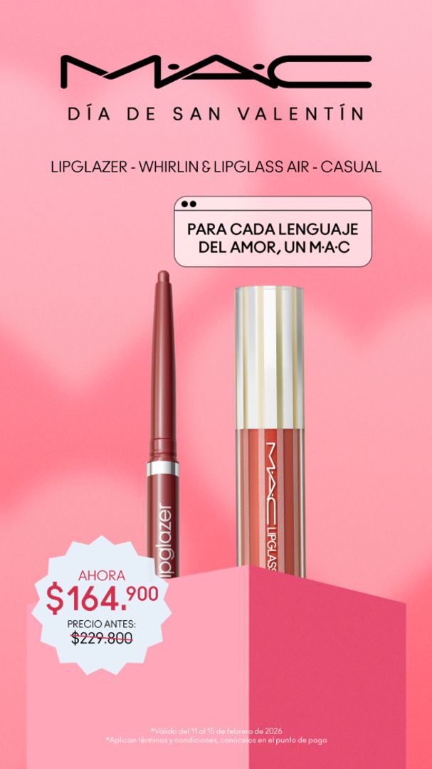 MAC LIP COMBO LIPGLAZER WHIRLING & LIPGLASS AIR CASUAL