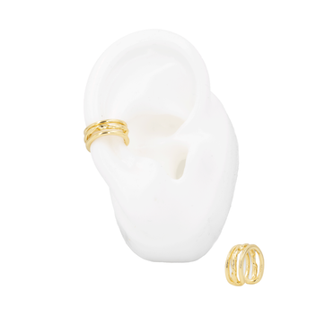 Imagen del producto EARCUFF TRIPLE ESPIRAL BAÑO EN RODIO