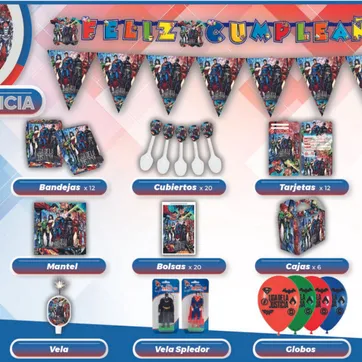 Imagen del producto DECORACIÓN LIGA DE LA JUSTICIA 