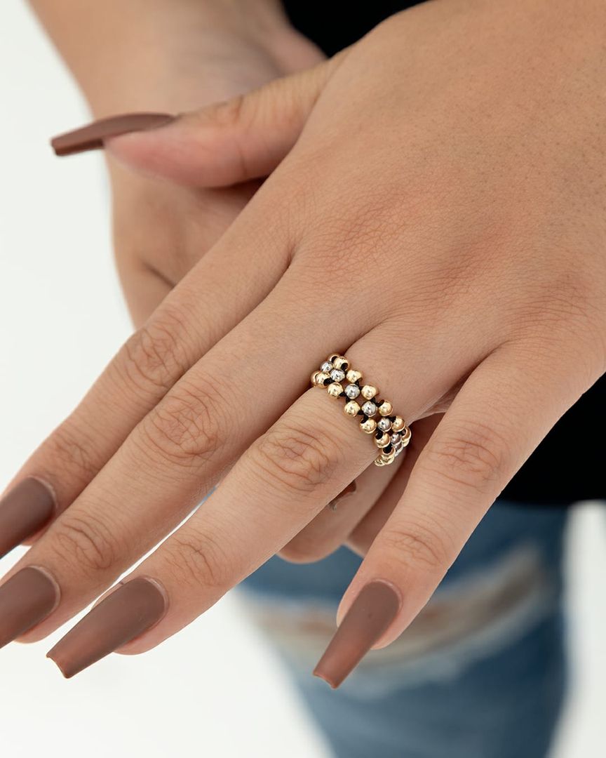 Anillo 5x1 tres oros