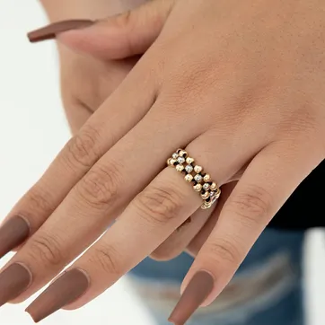 Imagen del producto Anillo 5x1 tres oros