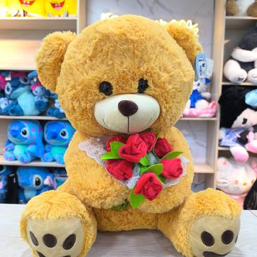 OSO CON FLOR 50cm - imagen 1