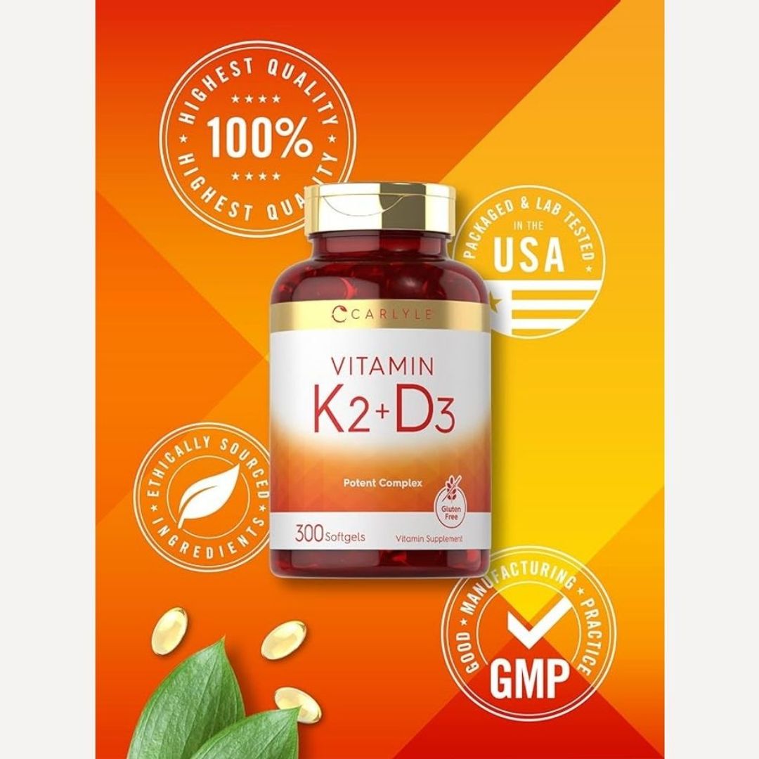 Vitamina D3 con  K2 300Softgels CARLYLE