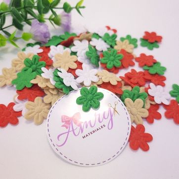 100 Flores 1.8cm Navidad Surtidas  - imagen 3