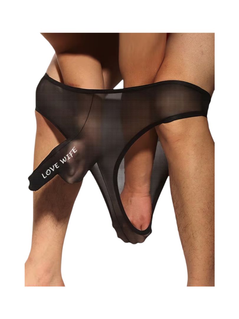 TANGA NARIZONA DE VELO NEGRO LOVE WIFE 