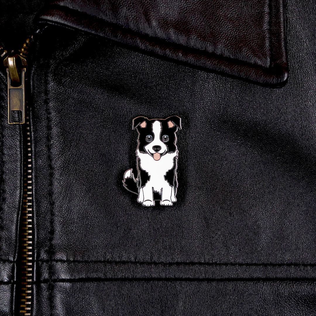 PIN BORDER COLLIE NEGRO