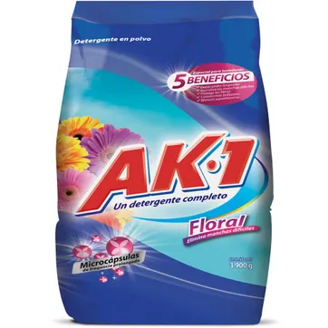 Imagen del producto T. DETERGENTE EN POLVO AK1 FLORAL X 3.900 GR