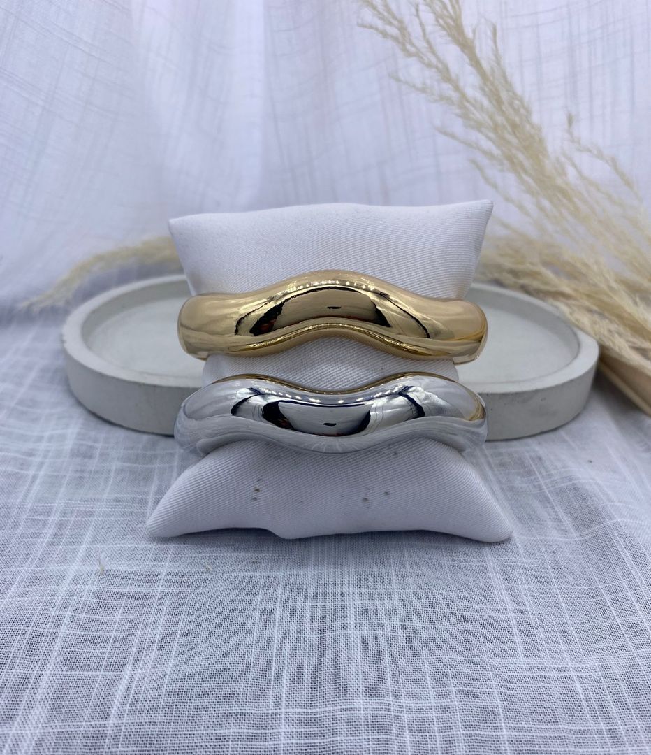 Brazalete, dorado, plateado, covergold 