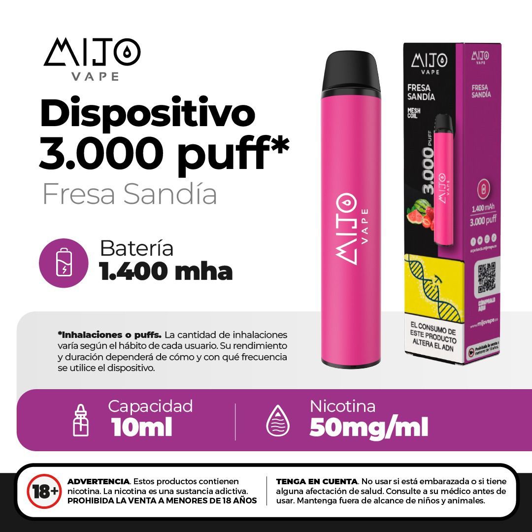 Mijo Fresa Sandia 3.000 Puffs