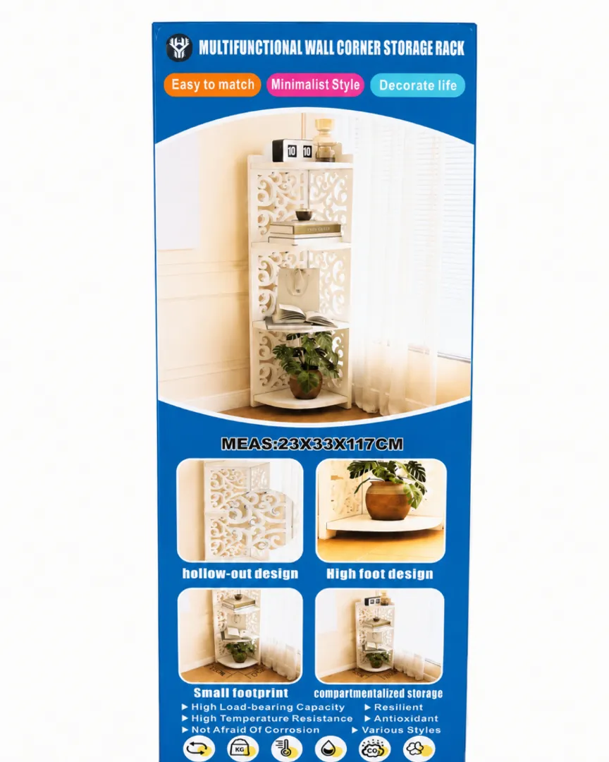 ORGANIZADOR ELEGANTE ESTANTE ESQUINA 4 NIVELES PRLA-987