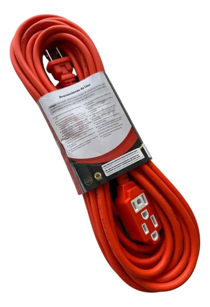 EXTENSION ELECTRICA 10 MTROS NARANJA