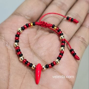 Imagen del producto MANILLA BEBE AZABACHE CACHITO ROJO