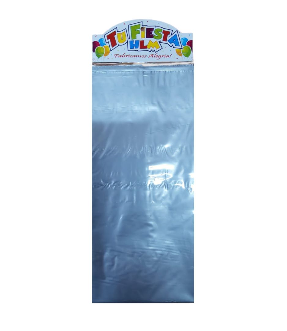 Mantel plastico plateado 