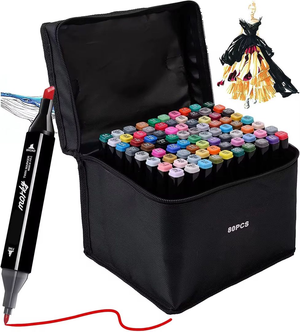 Maleta de marcadores x80