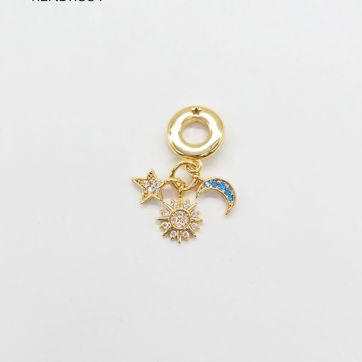 Imagen del producto Dije multi charms luna rodinado