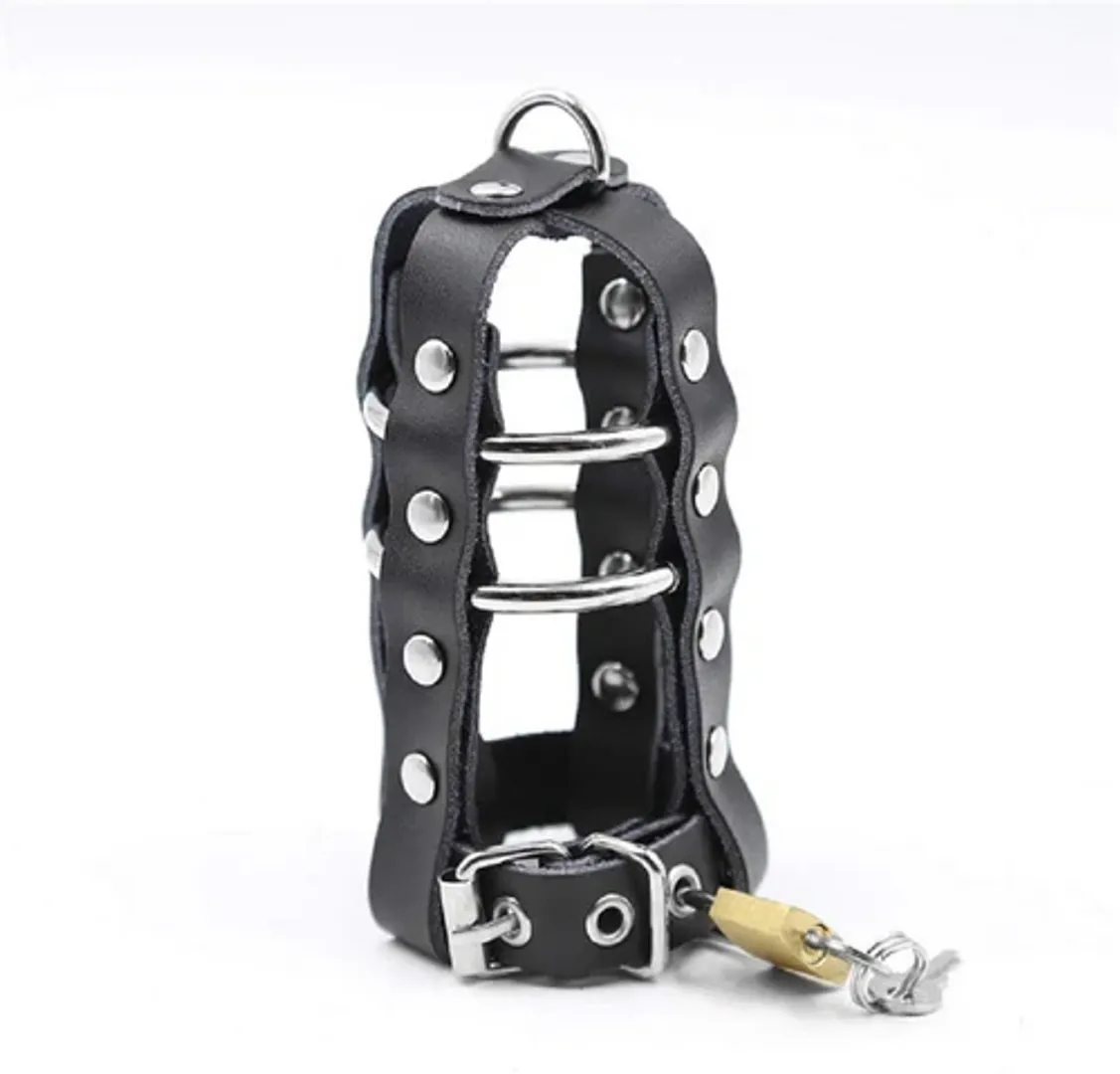 JAULA DE CASTIDAD EN CUERO