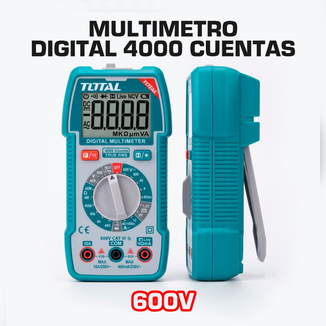 MULTIMETRO DIGITAL 4000 CUENTAS 600V