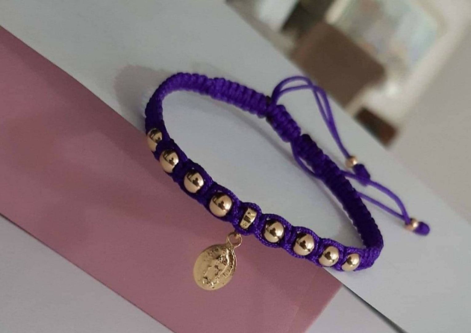 Pulsera virgen guadalupe mini balin 4mm
